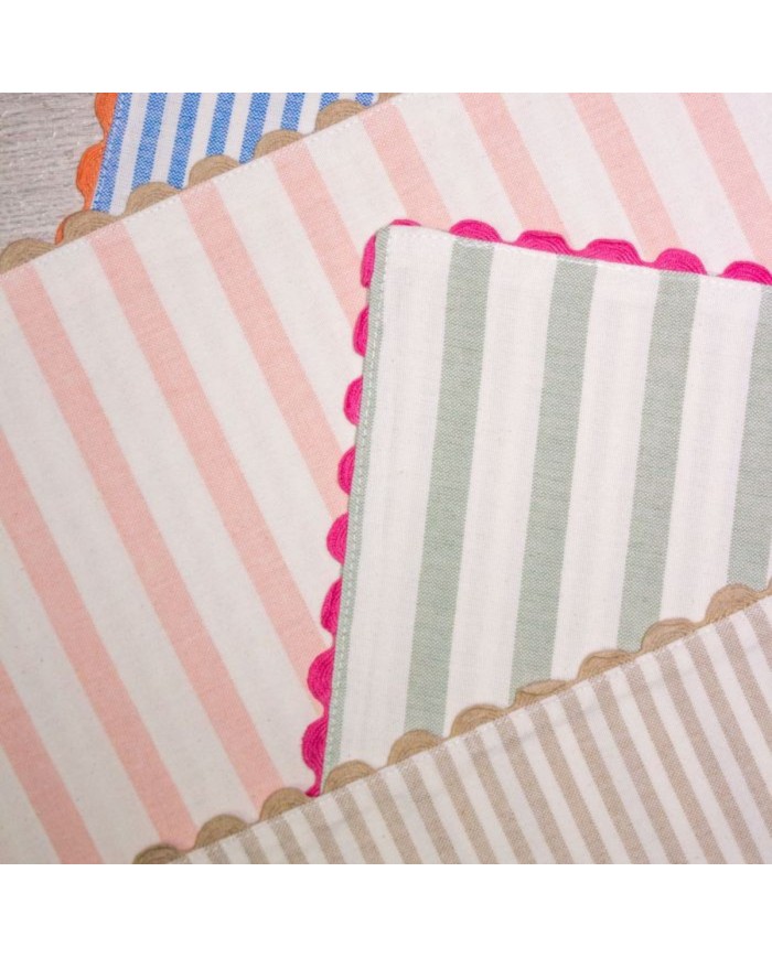 Set 2 tovagliette colazione 100% cotone doubleface Maestri Cotonieri art. Portofino