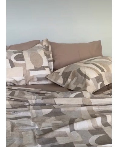 Completo lenzuola matrimoniale 100% cotone Maestri Cotonieri Svad 4 federe