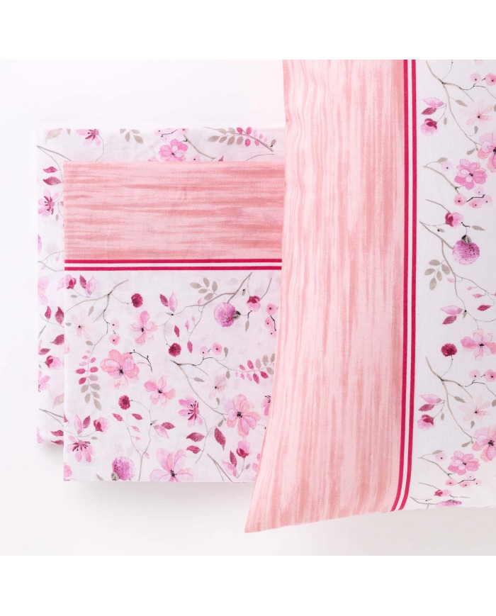 Completo lenzuola matrimoniale 100% cotone Jole