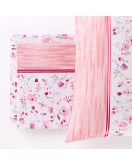 Completo lenzuola matrimoniale 100% cotone Flores