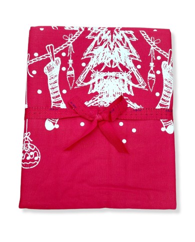 Tovaglia copritavolo Natale in cotone decoration 140x180