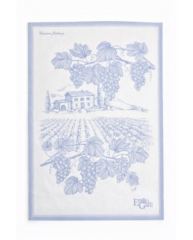 Set di 3 Strofinacci in 100% cotone Emilio Gatti art. vigneto - MADE IN ITALY