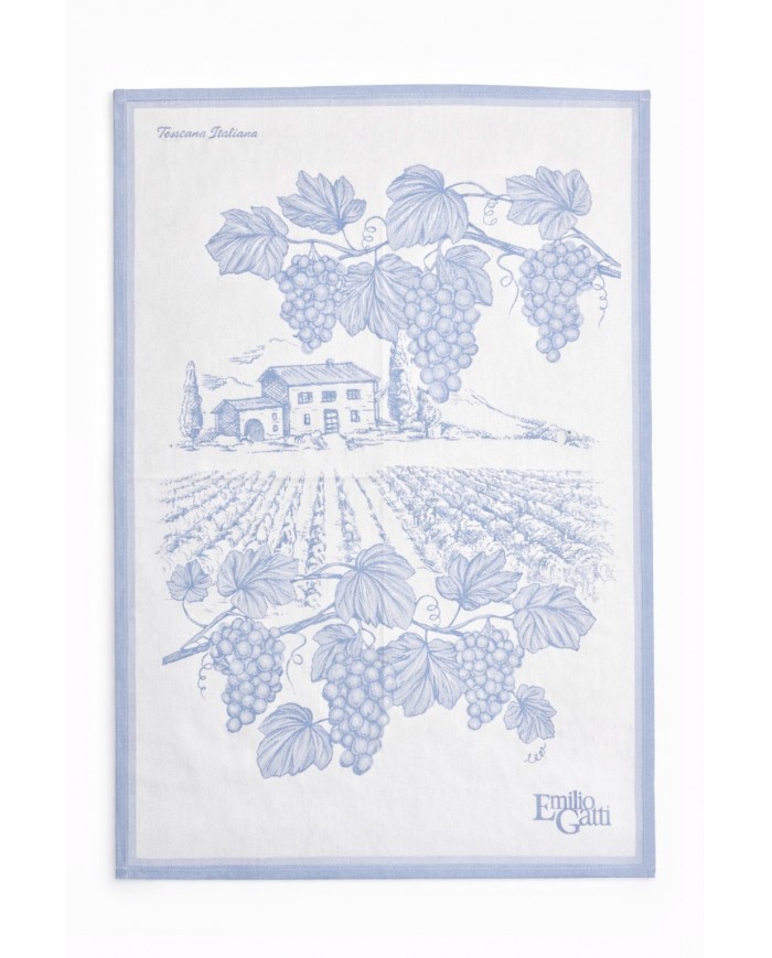 Set di 3 Strofinacci in 100% cotone Emilio Gatti art. vigneto - MADE IN ITALY