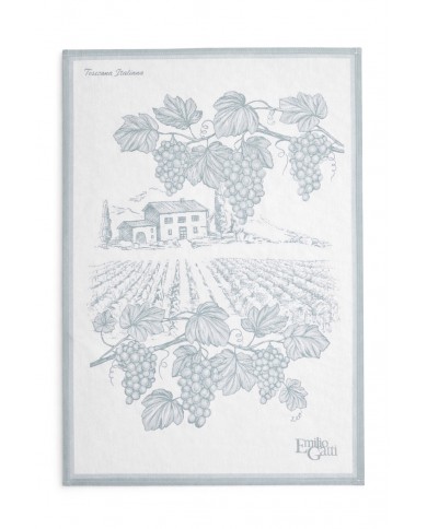 Set di 3 Strofinacci in 100% cotone Emilio Gatti art. vigneto - MADE IN ITALY