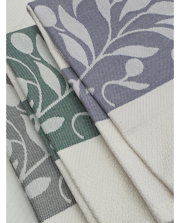 Set di 3 Strofinacci in 100% cotone Emilio Gatti art. Olio Sale Pepe - MADE IN ITALY