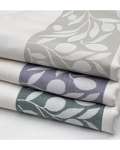 Set di 3 Strofinacci in 100% cotone Emilio Gatti art. Olio Sale Pepe - MADE IN ITALY