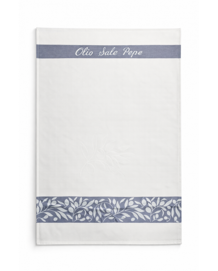Set di 3 Strofinacci in 100% cotone Emilio Gatti art. Olio Sale Pepe - MADE IN ITALY