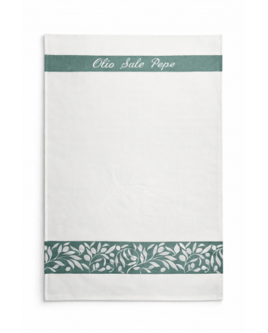 Set di 3 Strofinacci in 100% cotone Emilio Gatti art. Olio Sale Pepe - MADE IN ITALY