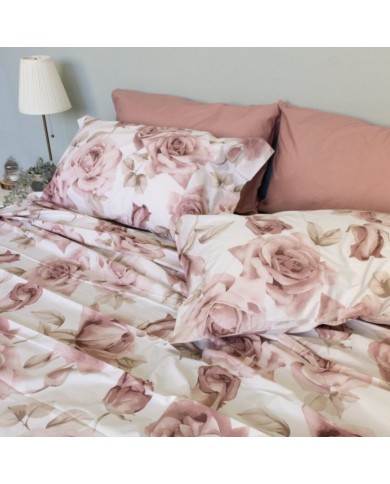 Completo lenzuola matrimoniale 100% cotone Maestri Cotonieri Malaga 4 federe