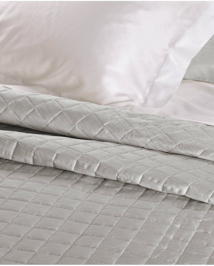 Copriletto trapuntato matrimoniale Finiseta Dondi raso di cotone