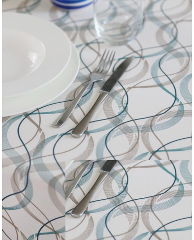 Tovaglia 6 posti in puro cotone 140x180cm Vingi Armonia