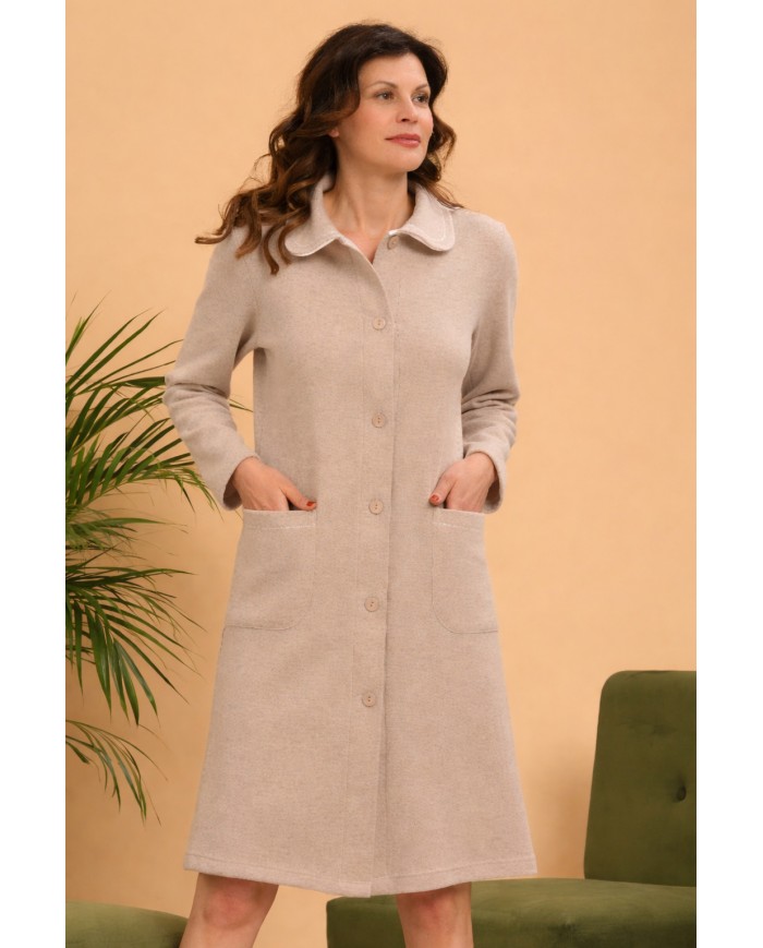 Vestaglia Donna abbottonata in caldo punto milano Vilfran  52492