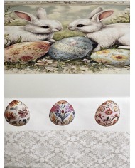 Tovaglia 6 posti Pasqua 100% cotone Vingi dis. 9