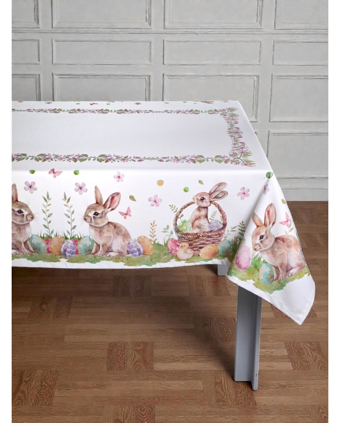 Tovaglia 6 posti Pasqua 100% cotone Vingi dis. 11