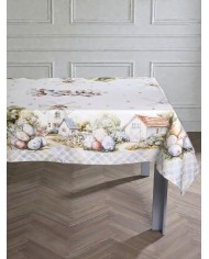 Tovaglia 18 posti Pasqua 100% cotone Vingi dis. 3