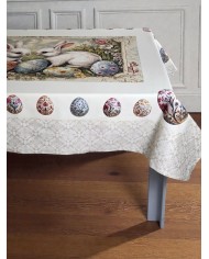 Tovaglia 18 posti Pasqua 100% cotone Vingi dis. 3