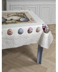 Tovaglia 18 posti Pasqua 100% cotone Vingi dis. 9