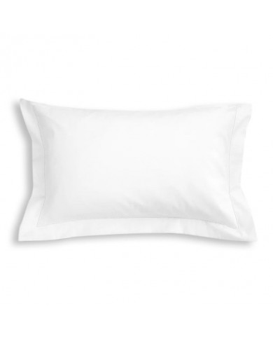 Coppia Federe in percalle di cotone con punto a giorno e tre volani Maestri Cotonieri