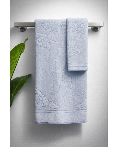 Set 6+6 asciugamani viso + ospite Canarie dis. Angeli