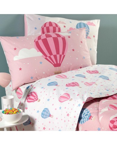 Completo lenzuola singolo 100% cotone Caleffi Star