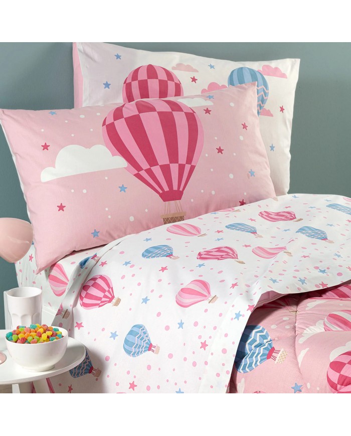 Completo lenzuola singolo 100% cotone Caleffi Star