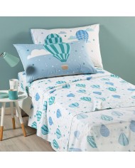 Completo lenzuola singolo 100% cotone Caleffi Star