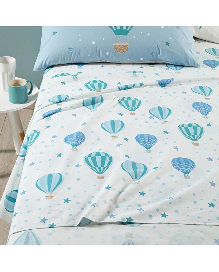 Completo lenzuola singolo 100% cotone Caleffi Star