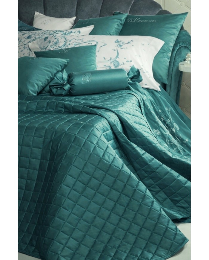 Trapuntino matrimoniale in raso di puro cotone Blumarine Lory