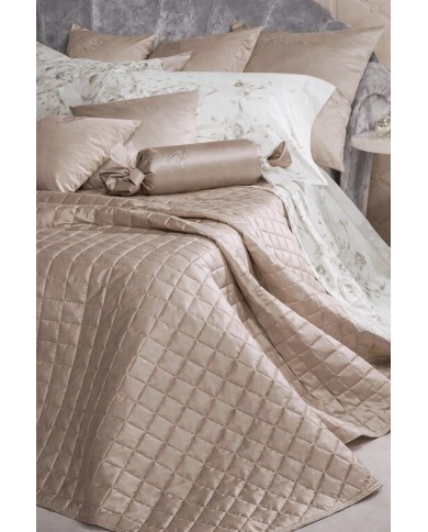 Trapuntino matrimoniale in raso di puro cotone Blumarine Lory