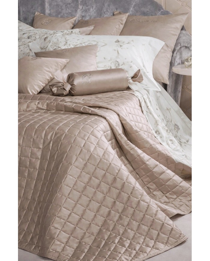 Trapuntino matrimoniale in raso di puro cotone Blumarine Lory