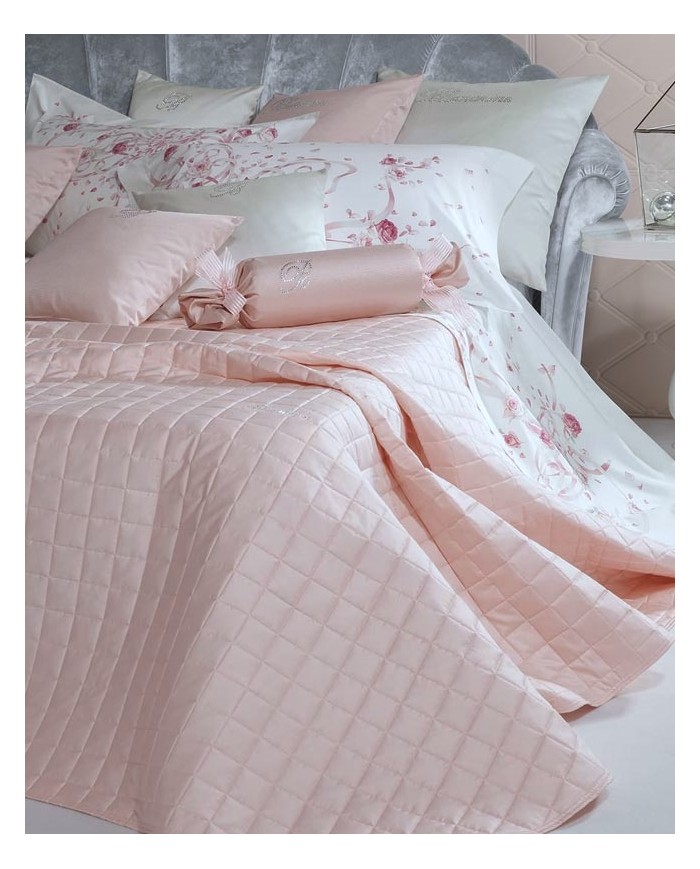 Trapuntino matrimoniale in raso di puro cotone Blumarine Lory