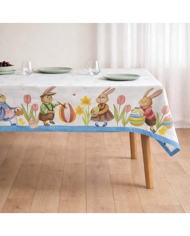 Tovaglia Pasqua 100% cotone stampa digitale Brio dis. 2