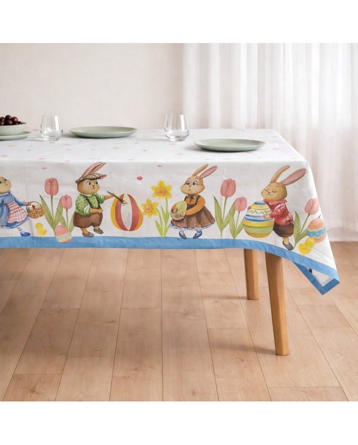 Tovaglia Pasqua 100% cotone stampa digitale Brio dis. 2