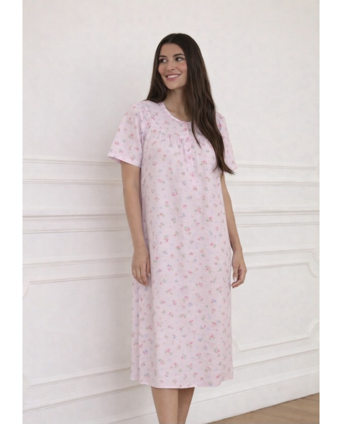 Camicia da notte in batista 100% cotone Linclalor art. 30864