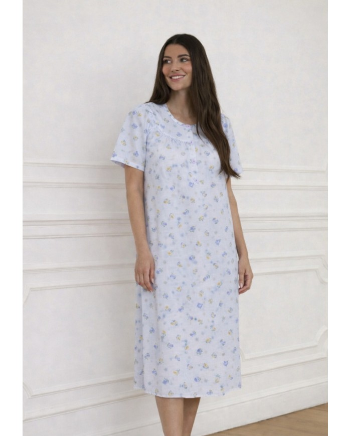 Camicia da notte in batista 100% cotone Linclalor art. 30864