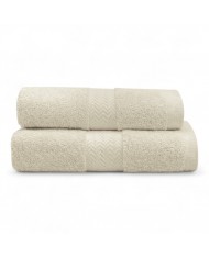 Coppia di asciugamani viso + ospite spugna 100% cotone Amanda