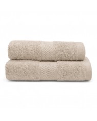 Coppia di asciugamani viso + ospite spugna 100% cotone Amanda