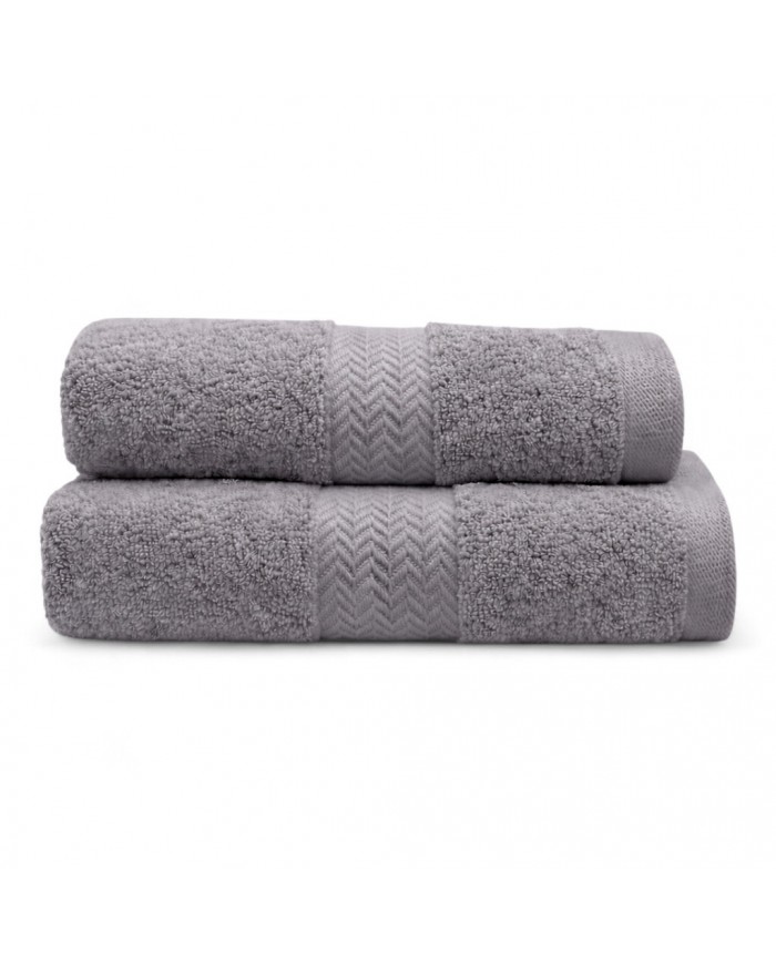 Coppia di asciugamani viso + ospite spugna 100% cotone Amanda