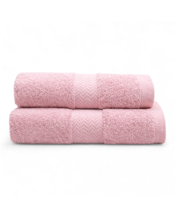 Coppia di asciugamani viso + ospite spugna 100% cotone Amanda