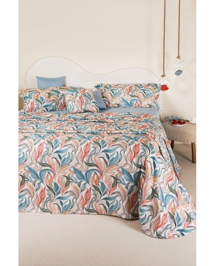 Copriletto matrimoniale in piquet di puro cotone Neith art. Amalfi