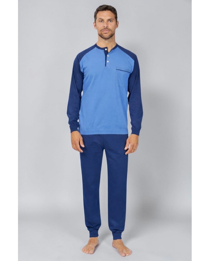 Pigiama uomo 100% cotone manica lunga Bip Bip Conquista 3051