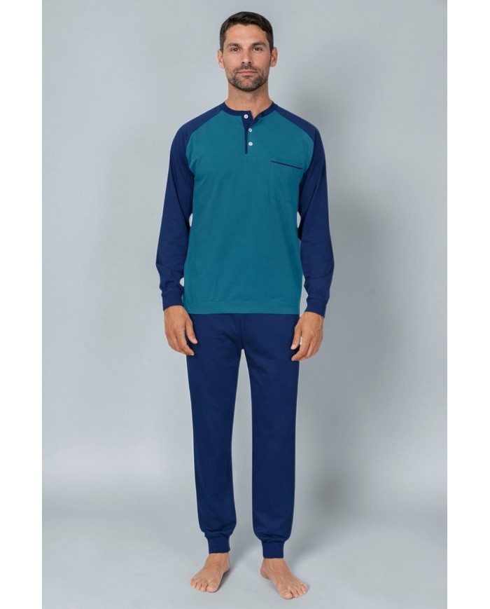 Pigiama uomo 100% cotone manica lunga Bip Bip Conquista 3051
