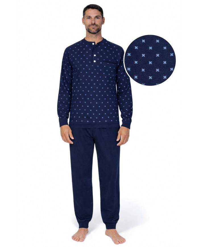 Pigiama uomo estivo 100% cotone manica lunga Bip Bip 3252