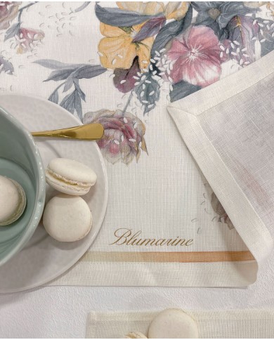 Tovaglia 12 posti in puro lino Blumarine Liala