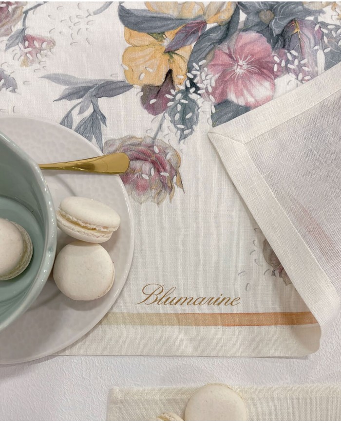 Tovaglia 12 posti in puro lino Blumarine Liala