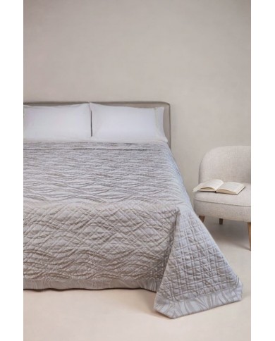 Trapuntino matrimoniale 100% cotone jacquard Nada Carrara art. Marina