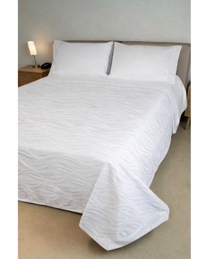 Copriletto matrimoniale 100% cotone jacquard Nada Carrara art. Marina