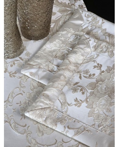 Set di 3 centri in raso jacquard di puro cotone Nada Carrara art. Gioiello