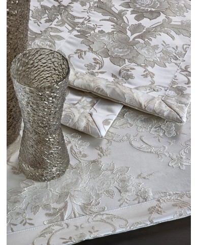 Set di 3 centri in raso jacquard di puro cotone Nada Carrara art. Gioiello