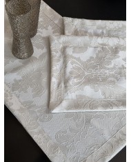 Set di 3 centri in raso jacquard di puro cotone Nada Carrara art. Rebrodè